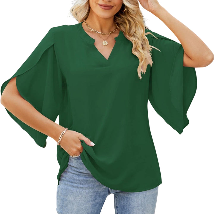 Women's elegant v-neck top