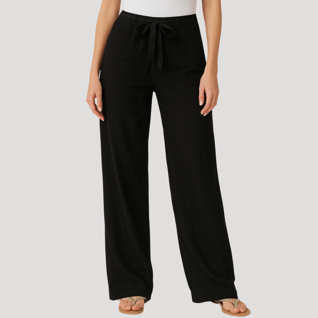 Fiona | Women's Elastic Waist Straight Fit Pant
