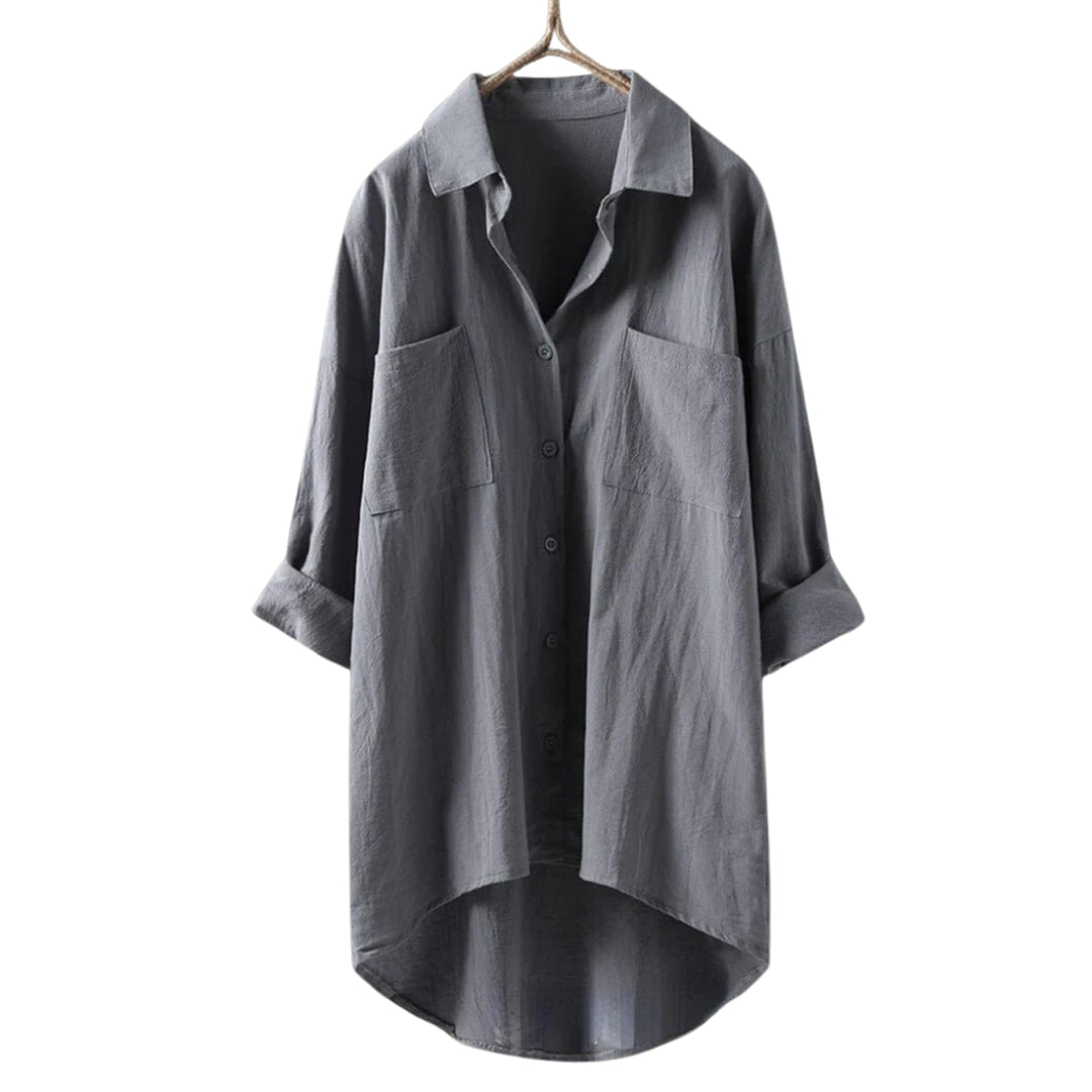 Shirt with button placket for women