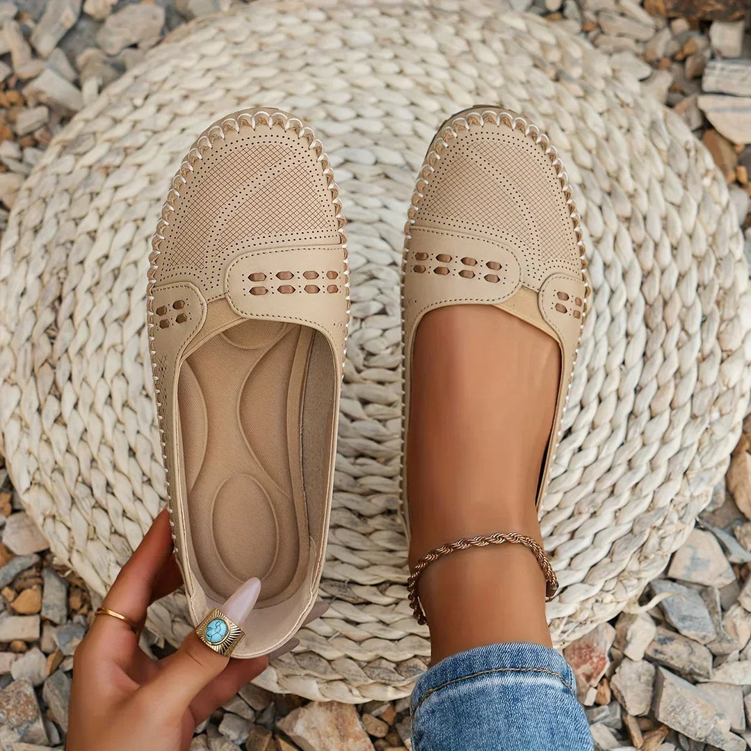 Marova | Women's Cushioned Arch Support Flats with Rubber Sole