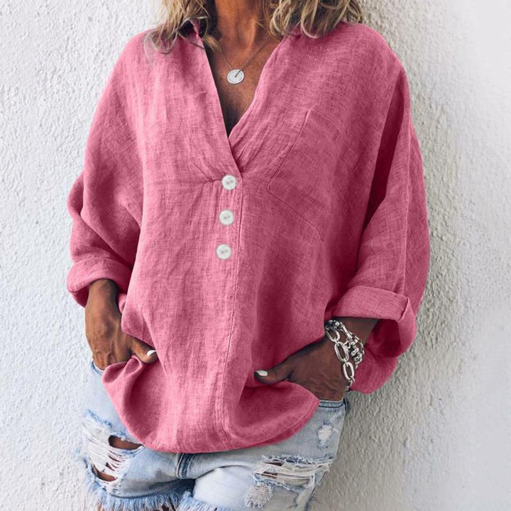 Lanessa | Women's Cotton Linen Relaxed Knit Sweater