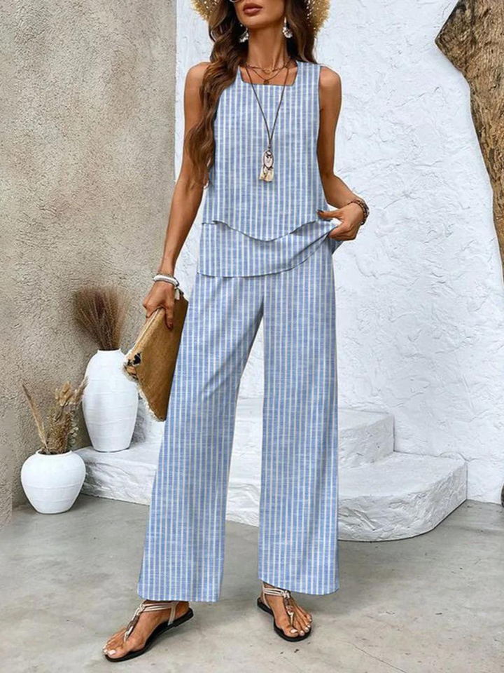Elegant two-piece vacation set for women | Nora -7