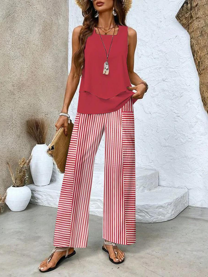 Elegant two-piece vacation set for women | Nora -3