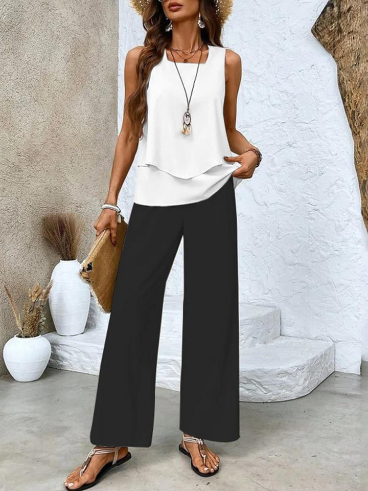 Elegant two-piece vacation set for women | Nora -8