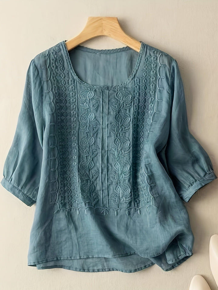 Isadora | Women's Embroidered Cotton Blouse