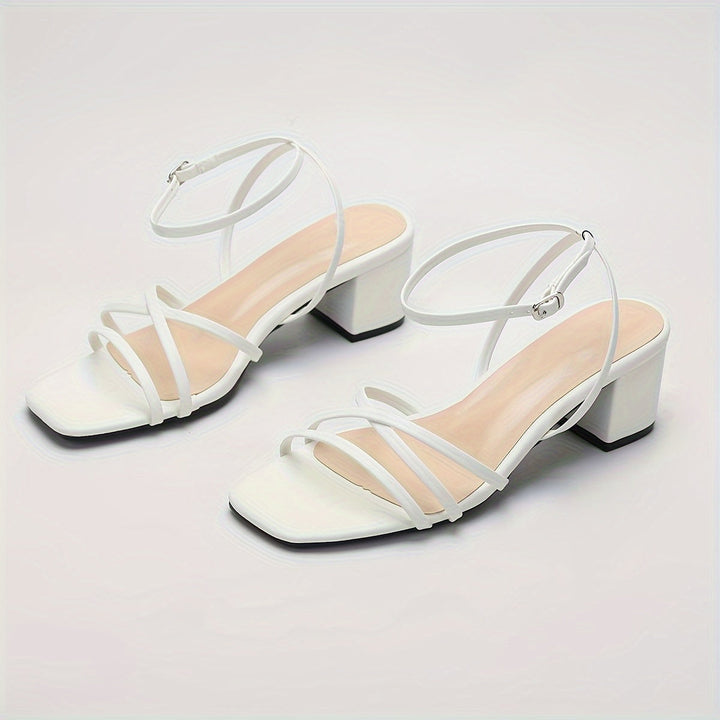 Two-tone strappy sandals for women