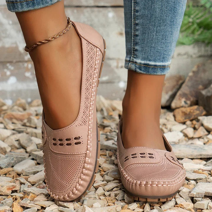 Marova | Women's Cushioned Arch Support Flats with Rubber Sole