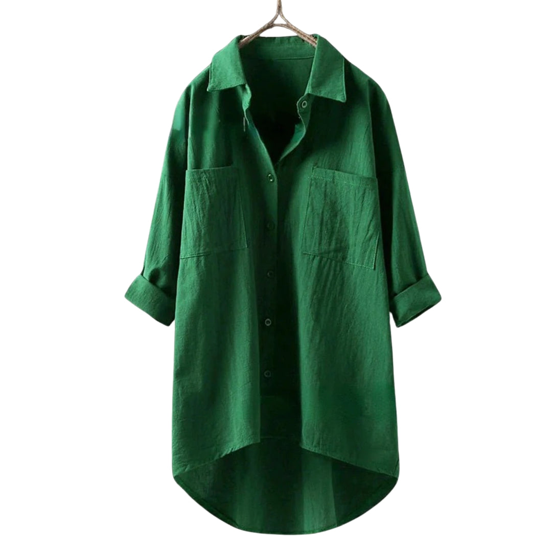 Shirt with button placket for women