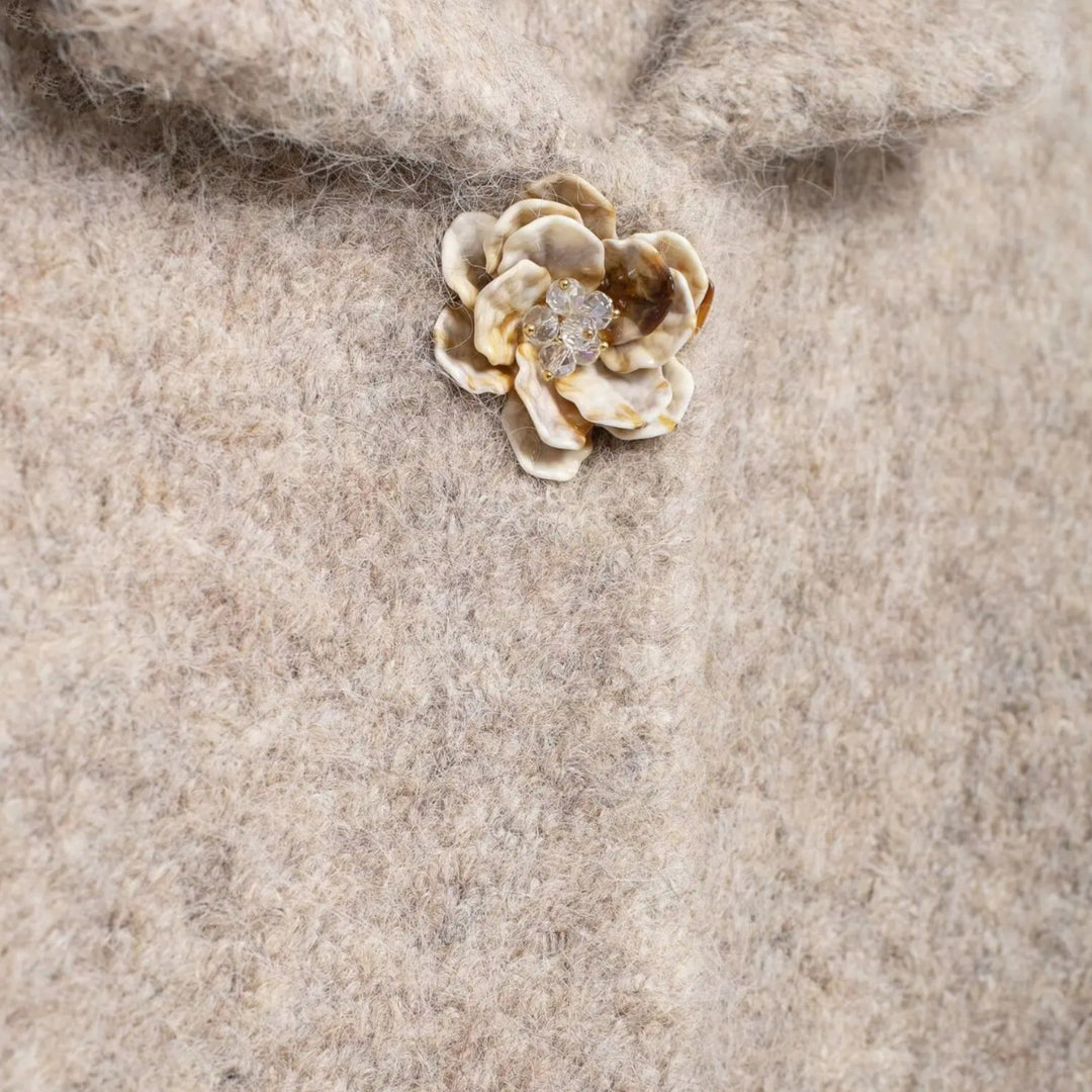 Women’s Elegant Floral Knit Button Cardigan