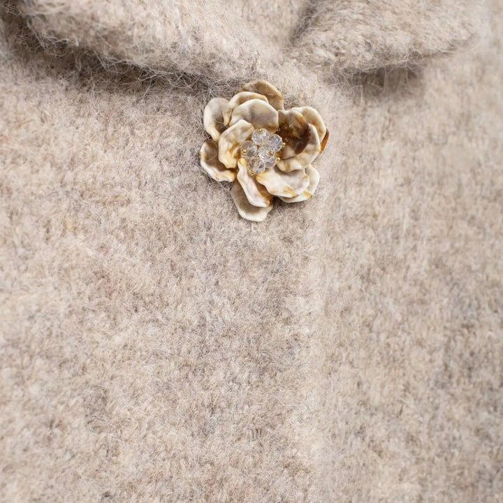 Women’s Elegant Floral Knit Button Cardigan