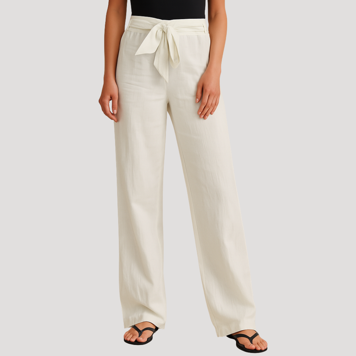 Fiona | Women's Elastic Waist Straight Fit Pant