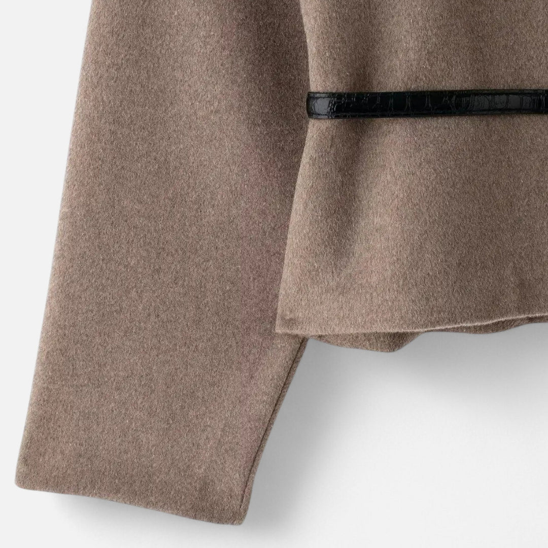 Women's Elegant Wrap Sweater With Belt