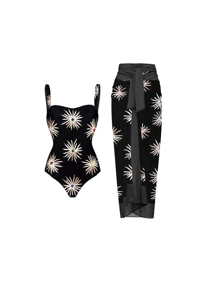 Printed Fireworks Bikini Set for Women