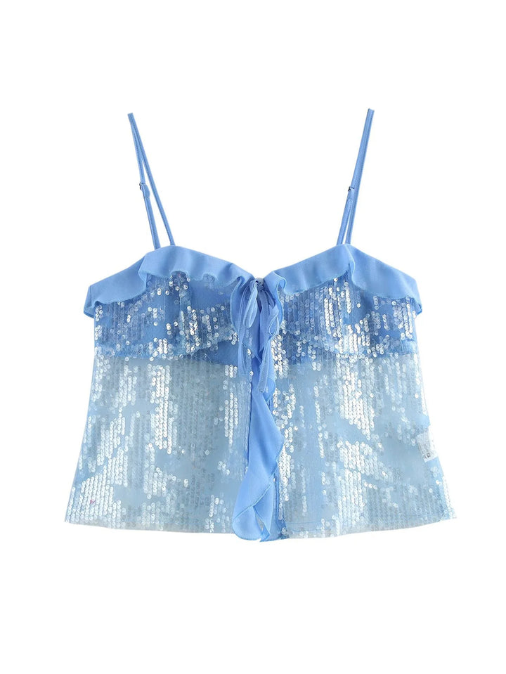 Women's Stylish Sequin Halter Tops