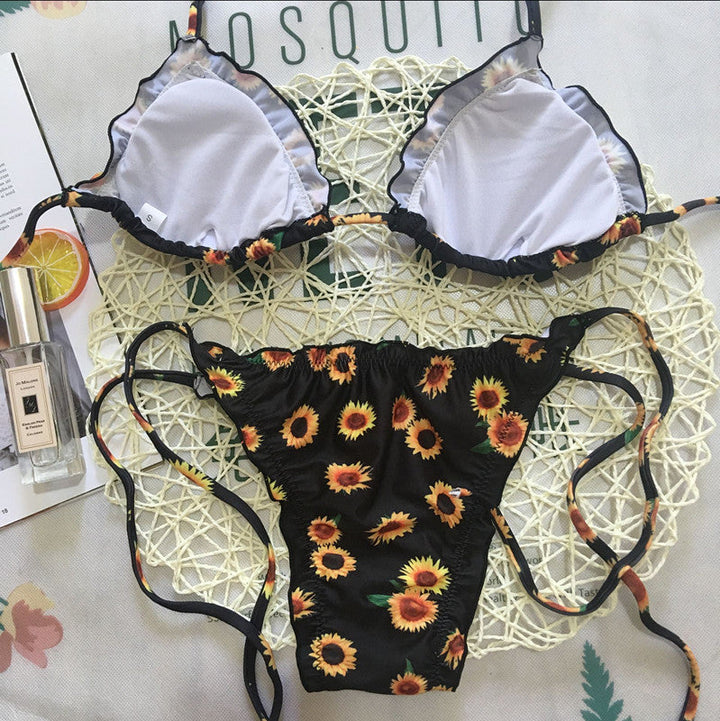 Stylish sunflower bikini for women