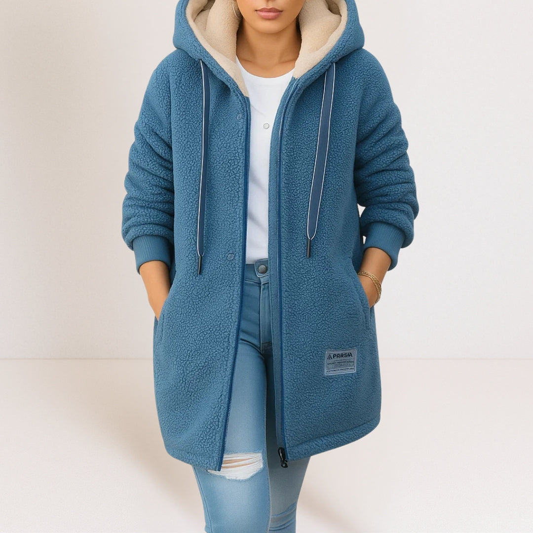 Briselle | Women's Hooded Zip Front Fleece Jacket