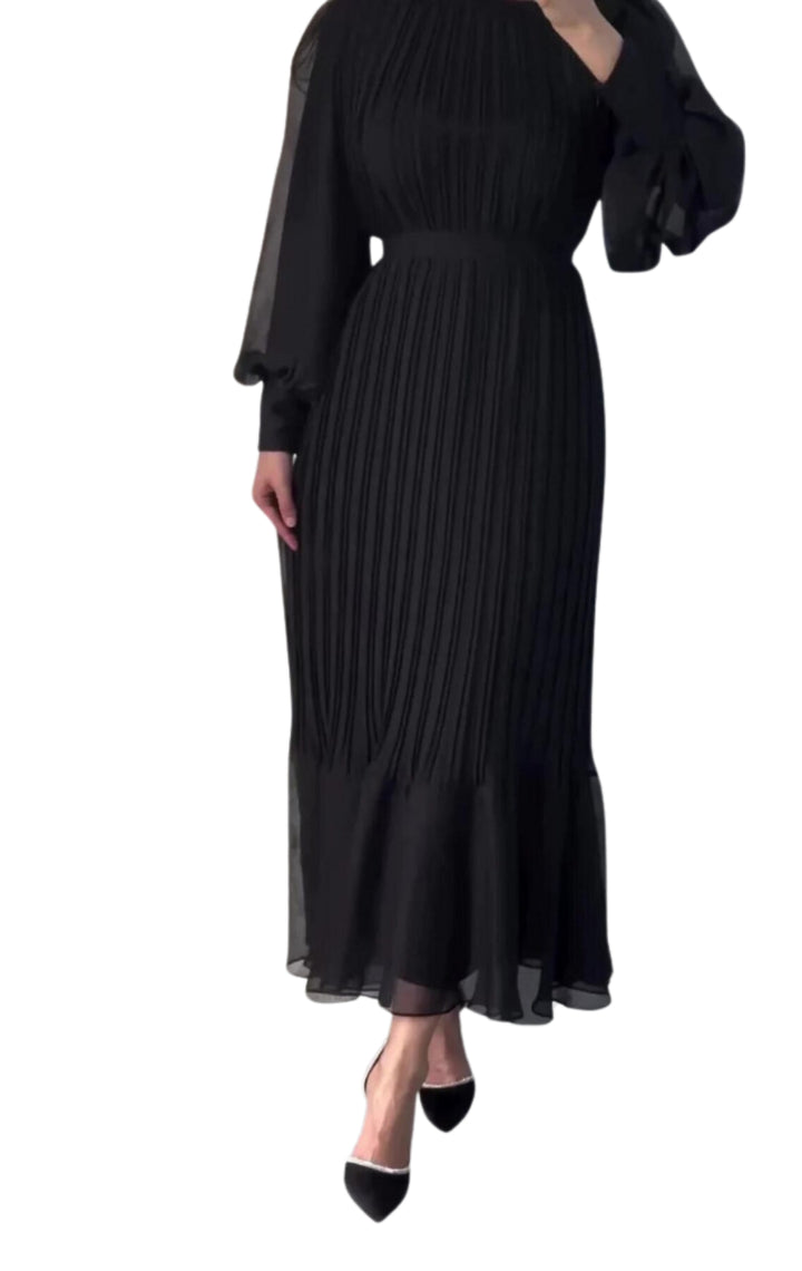 Women's pleated elegant dress