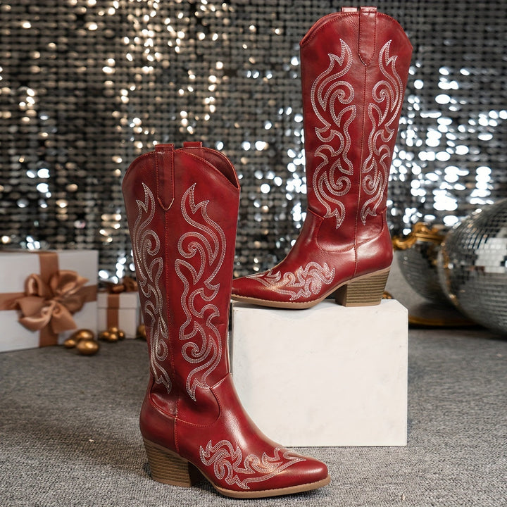 Marisela | Women's Embroidered Knee High Cowboy Boot