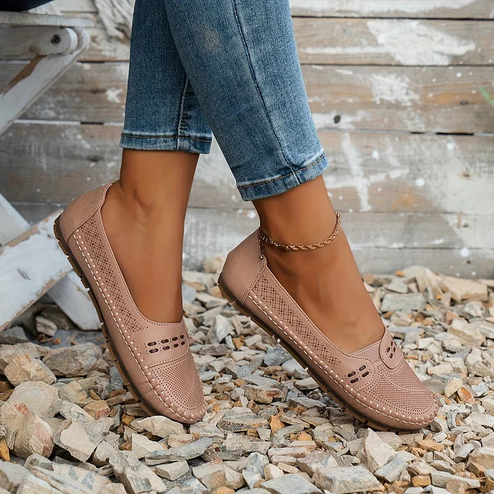 Marova | Women's Cushioned Arch Support Flats with Rubber Sole