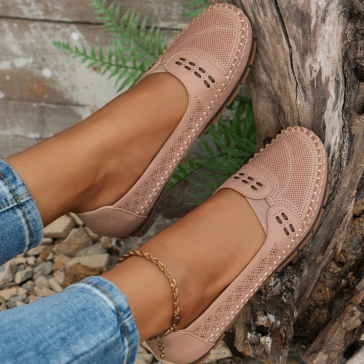 Marova | Women's Cushioned Arch Support Flats with Rubber Sole