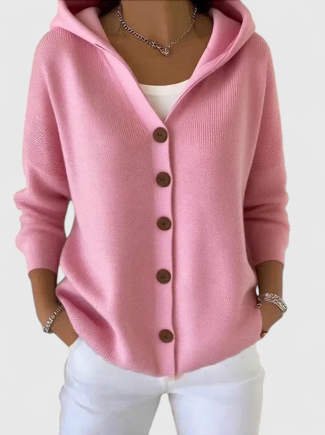 Women’s Button-Up Hooded Cardigan