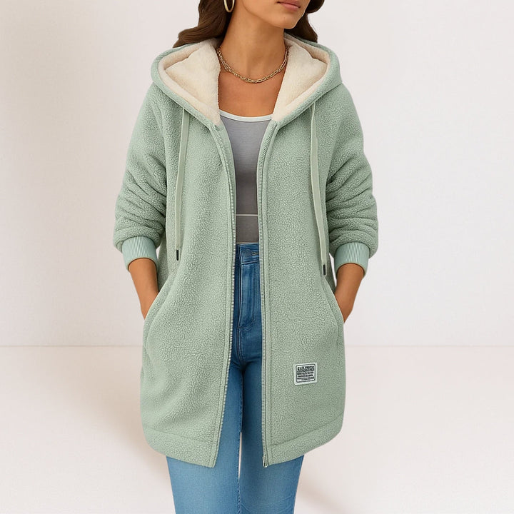 Briselle | Women's Hooded Zip Front Fleece Jacket
