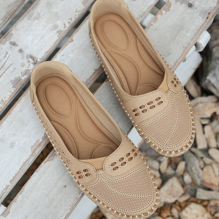 Marova | Women's Cushioned Arch Support Flats with Rubber Sole