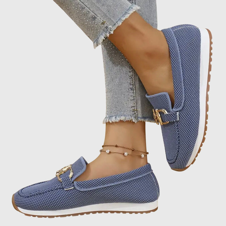 Susana | Women's Orthopedic Loafers with Gold Tone Buckle