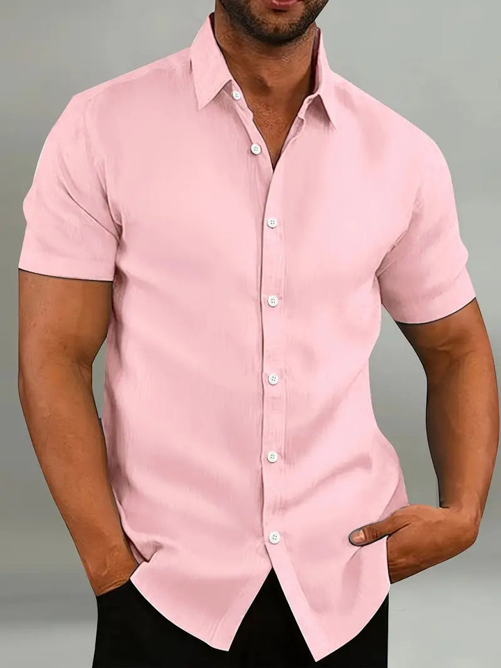 Men's Summer Short Sleeve Button Up Shirt
