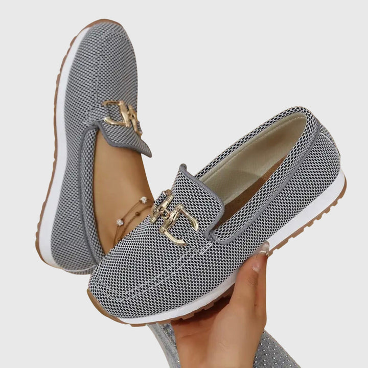 Susana | Women's Orthopedic Loafers with Gold Tone Buckle