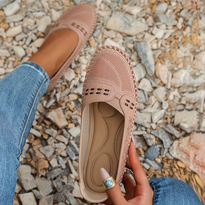 Marova | Women's Cushioned Arch Support Flats with Rubber Sole