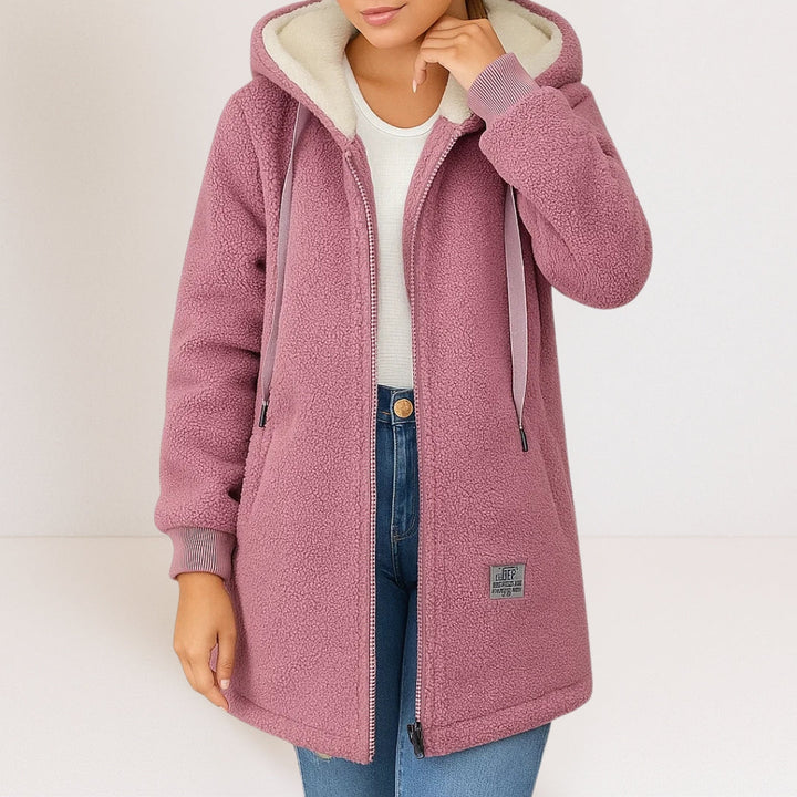 Briselle | Women's Hooded Zip Front Fleece Jacket