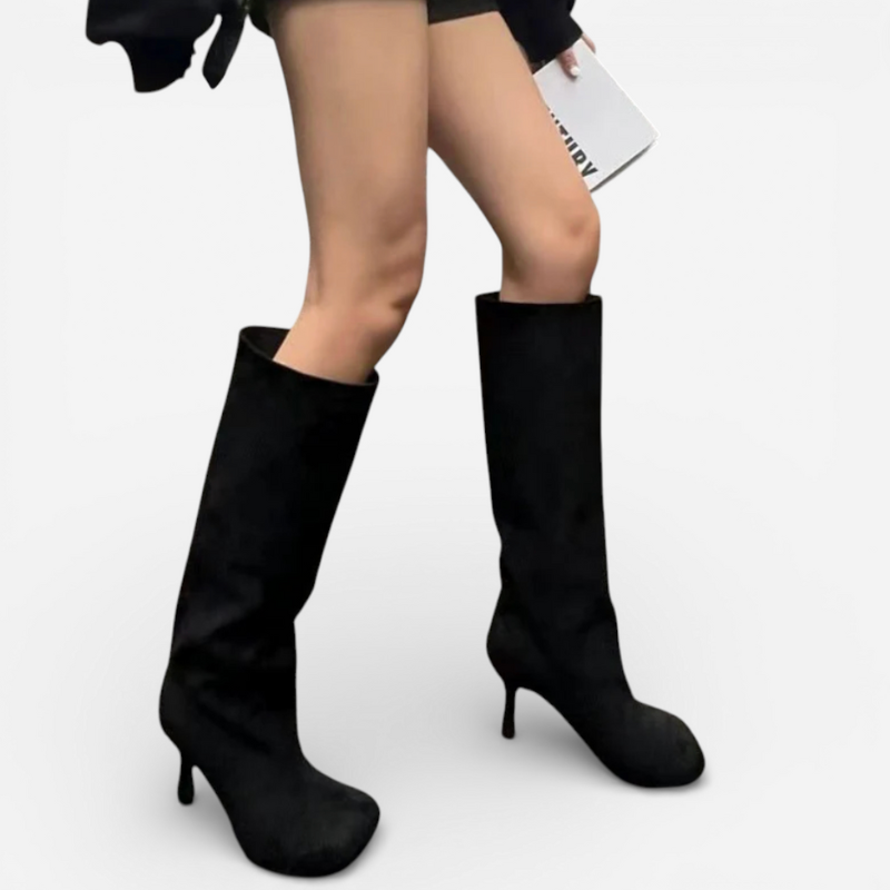 Women's Elegant Knee High Heeled Boots