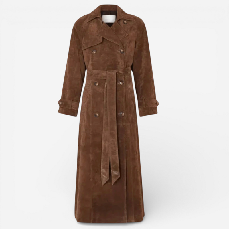 Women's Belted Long Trench Coat