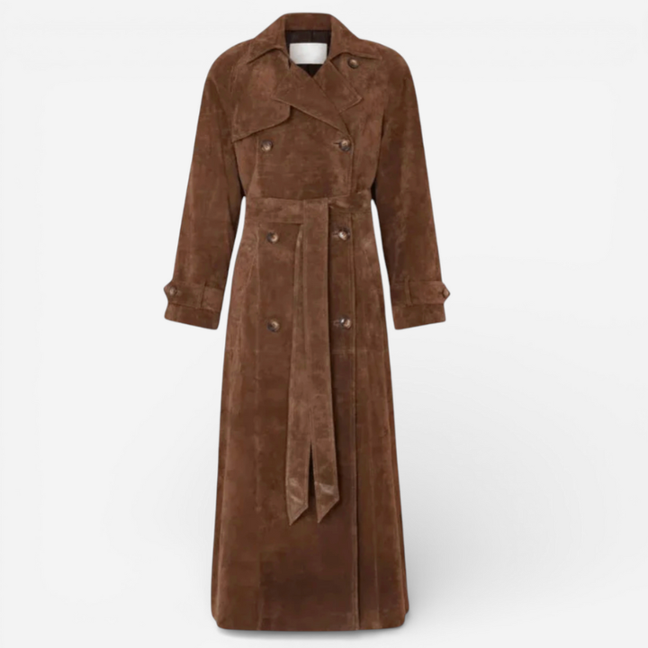 Women's Belted Long Trench Coat