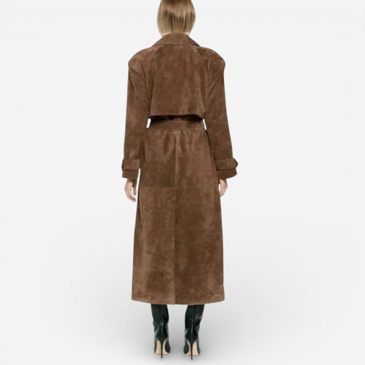 Women's Belted Long Trench Coat