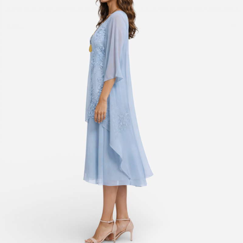 Women’s Formal Layered Lace Chiffon Dress