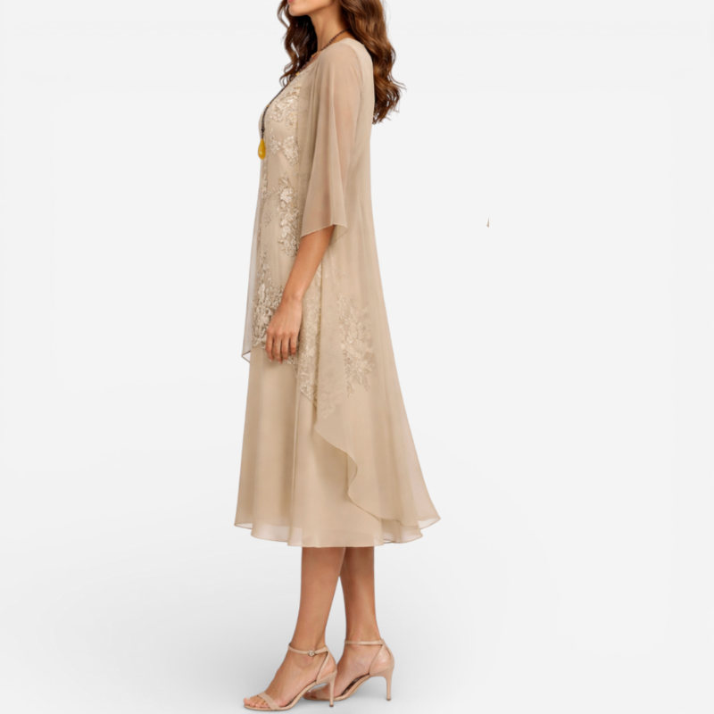 Women’s Formal Layered Lace Chiffon Dress