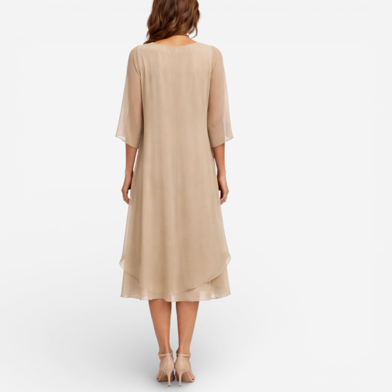 Women’s Formal Layered Lace Chiffon Dress