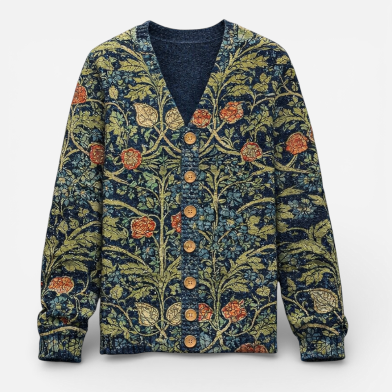 Women's Floral Knit Cardigan