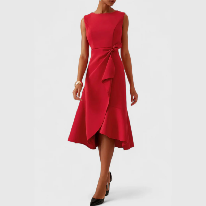 Women's Formal Ruffle Midi Dress