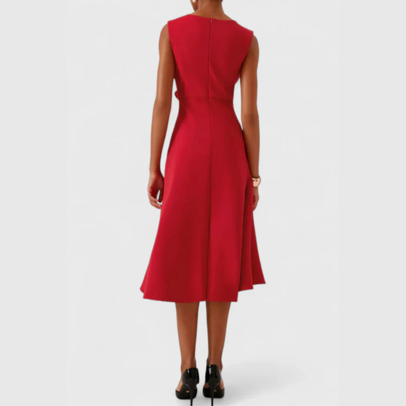 Women's Formal Ruffle Midi Dress