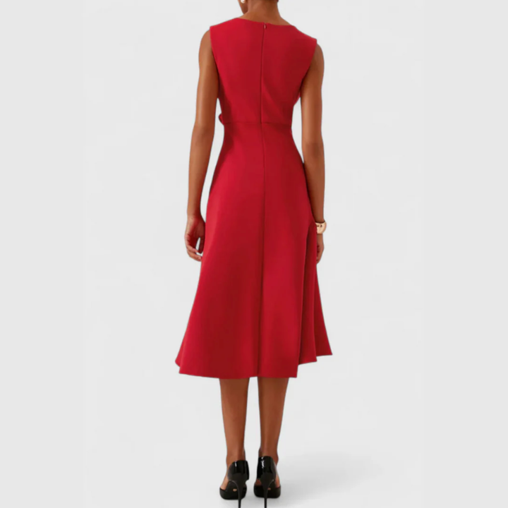 Women's Formal Ruffle Midi Dress