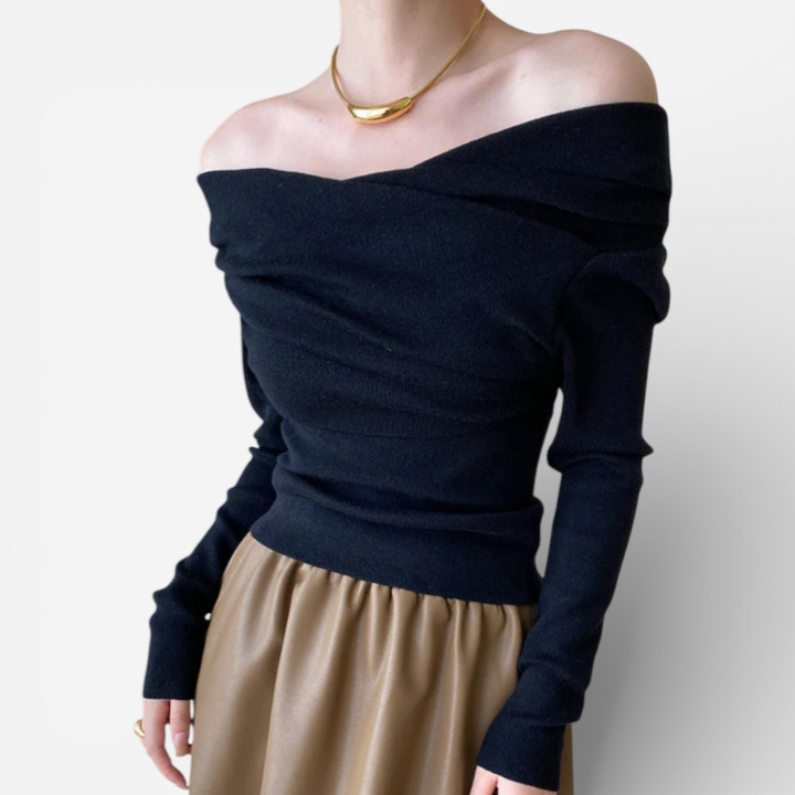 Women's Long Sleeve Off Shoulder Top