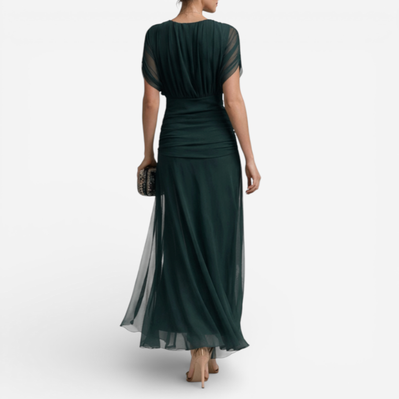 Women's Short Sleeve Formal Maxi Dress