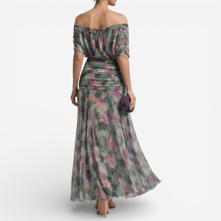 Women's Short Sleeve Formal Maxi Dress