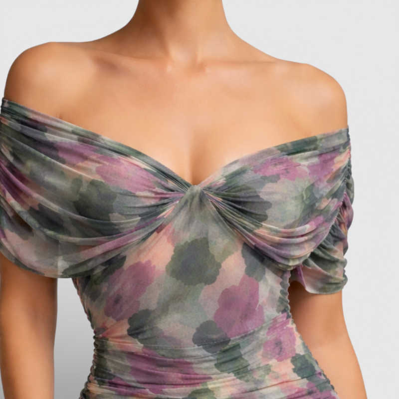 Women's Short Sleeve Formal Maxi Dress