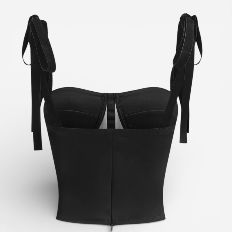 Women's Sheer Tie-Strap Corset Top