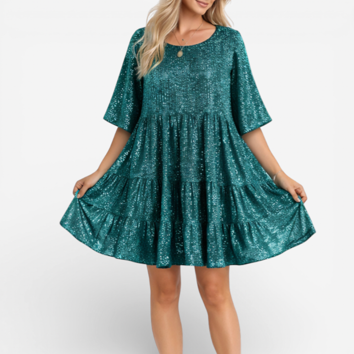 Women's Midi Cocktail Sequin Dress