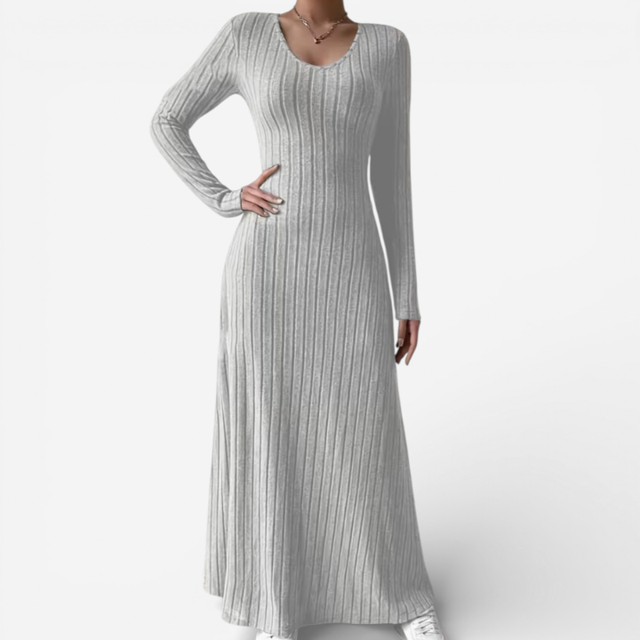 Women's Long Sleeve Knitted Maxi Dress